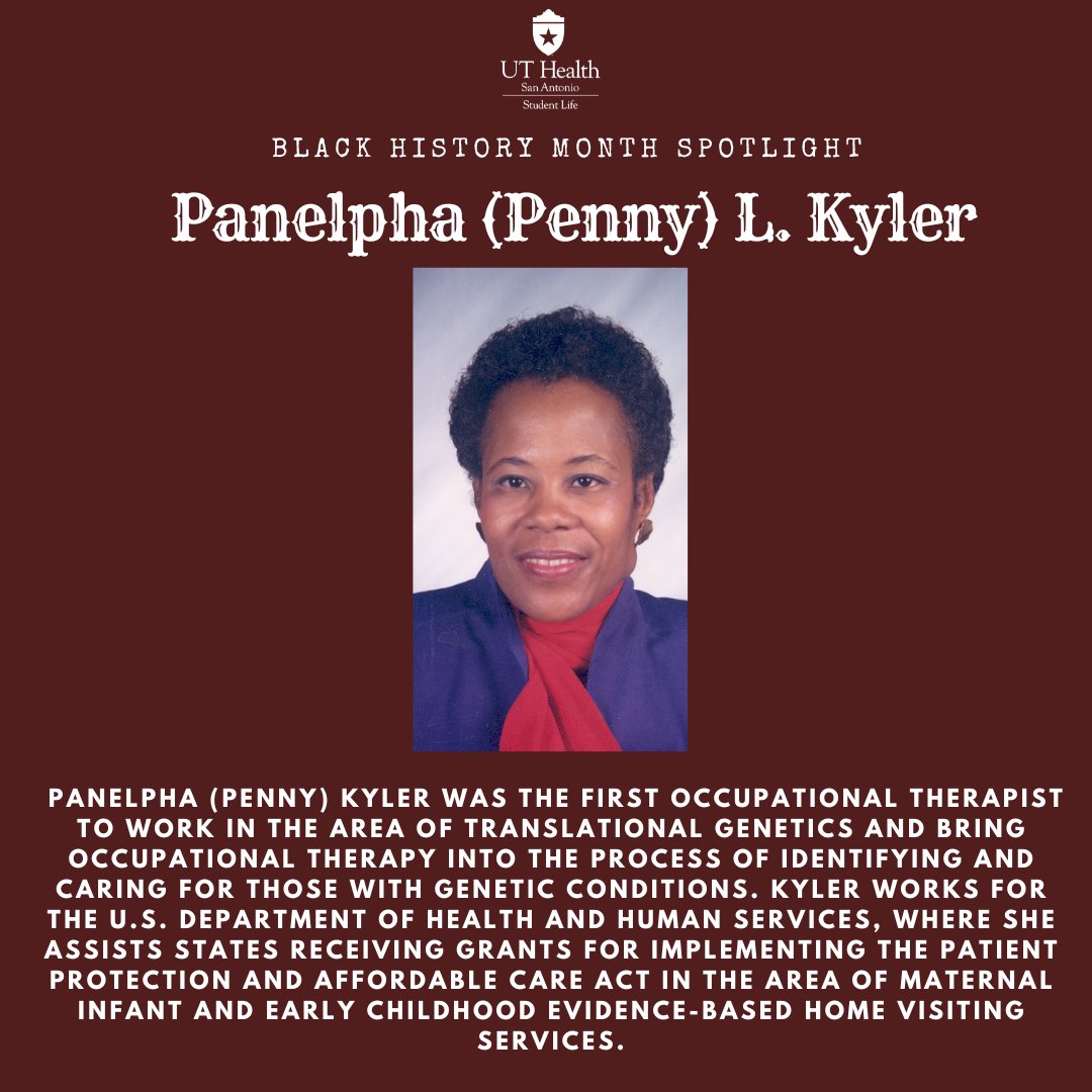 Join us as we celebrate #BlackHistoryMonth by highlighting the Black leaders that have forged a path in the healthcare community. Today, we highlight Penny L. Kyler, who made her mark in occupational therapy and translational genetics.