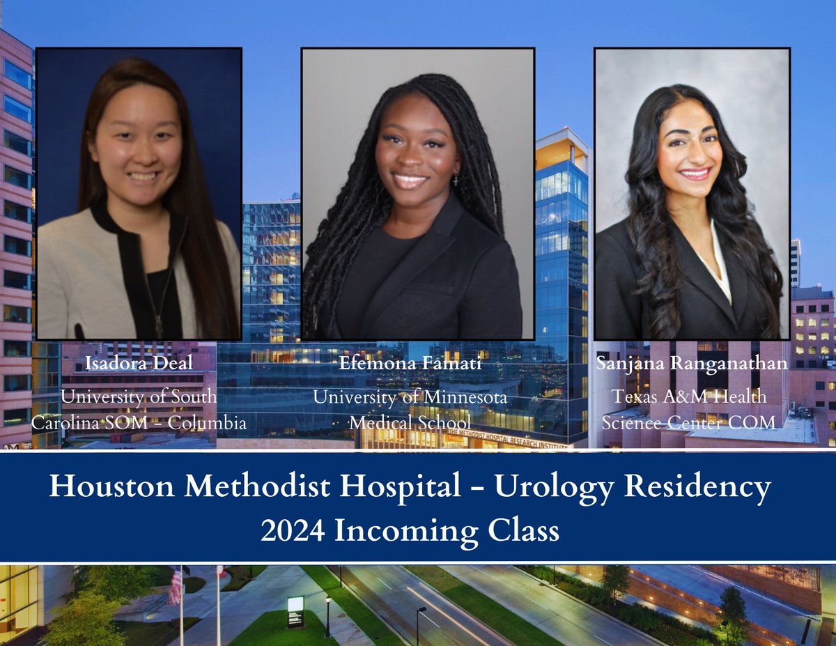 Houston Methodist Urology and Residency Program (@hmethodisturo) on Twitter photo We are proud to welcome these three outstanding future urologists to our <a href="/HMethodistUro/">Houston Methodist Urology and Residency Program</a> family!🥳
#auamatch #uromatch2024 We are proud to welcome these three outstanding future urologists to our <a href="/HMethodistUro/">Houston Methodist Urology and Residency Program</a> family!🥳
#auamatch #uromatch2024