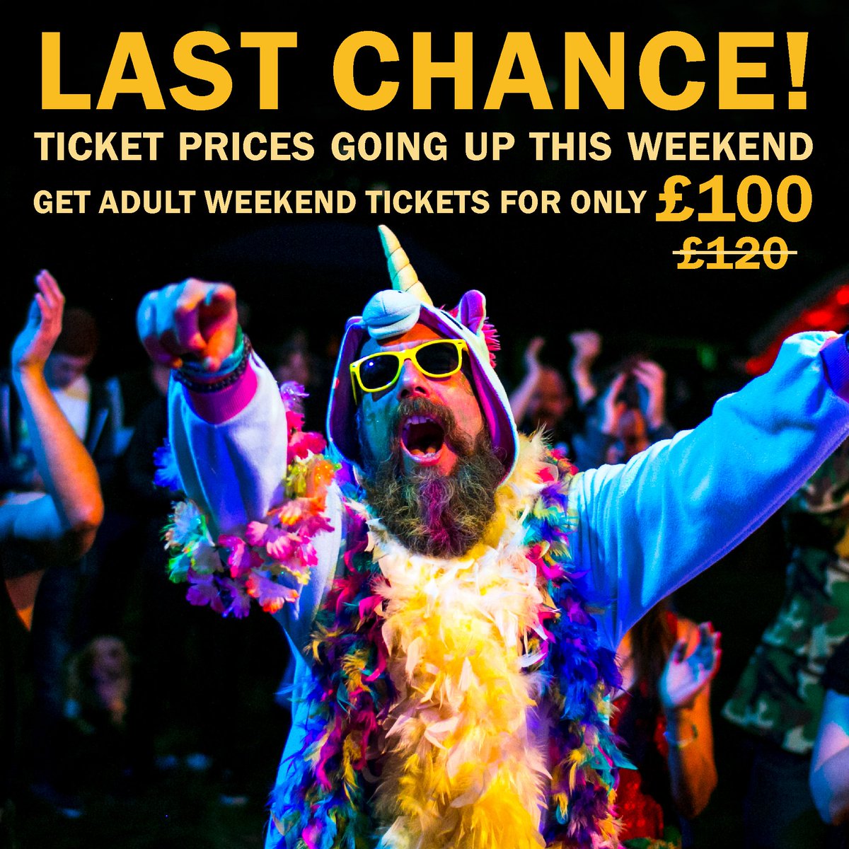 🚨🚨 LAST CHANCE! 🚨🚨 All ticket prices are going up this weekend 😱, so act quickly to get the cheapest tickets for MugStock 2024. Full weekend adult tickets are only £100, so now is the best time to get yours 🎟️ mugstock.org/tickets/