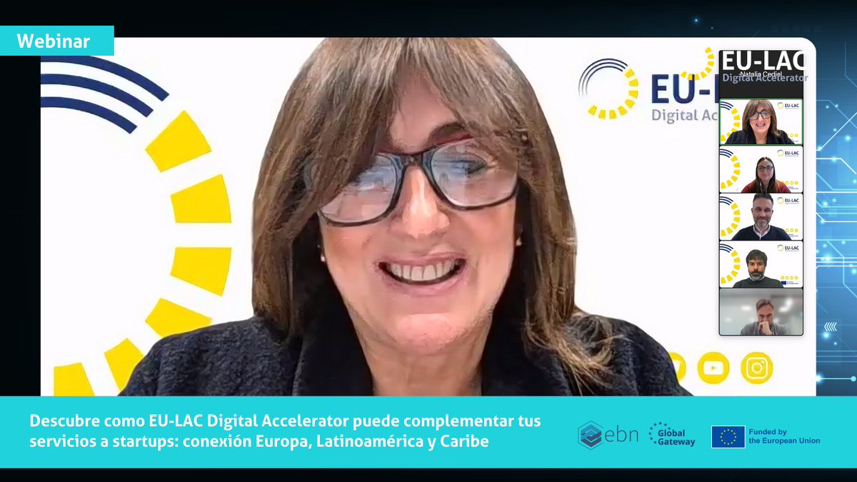 EU_LAC_Accelera's tweet photo. Arrancamos el #webinar
¡Buenos días¡☀️

🗣Empezamos agradeciendo el interés por nuestro #EULACDigitalAccelerator. Nuestras presentaciones y materiales estarán disponibles para todos.

Recuerda inscribirte en nuestro canal YouTube para tener el video👇
✍️
https://t.co/l8SbjHV6If https://t.co/y3wrKy8IOW