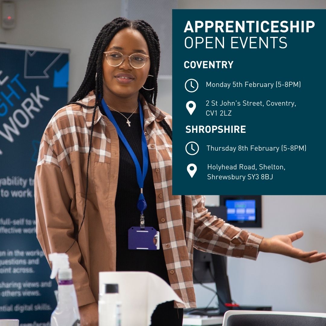 Want to find out more about what life is like as one of our apprentices? Why not join us next week for one of our open events: Monday 5th February, Coventry – Sign up here: ms.spr.ly/6010iFJGw Thursday 8th February, Shrewsbury – Sign up here: ms.spr.ly/6011iFJGb