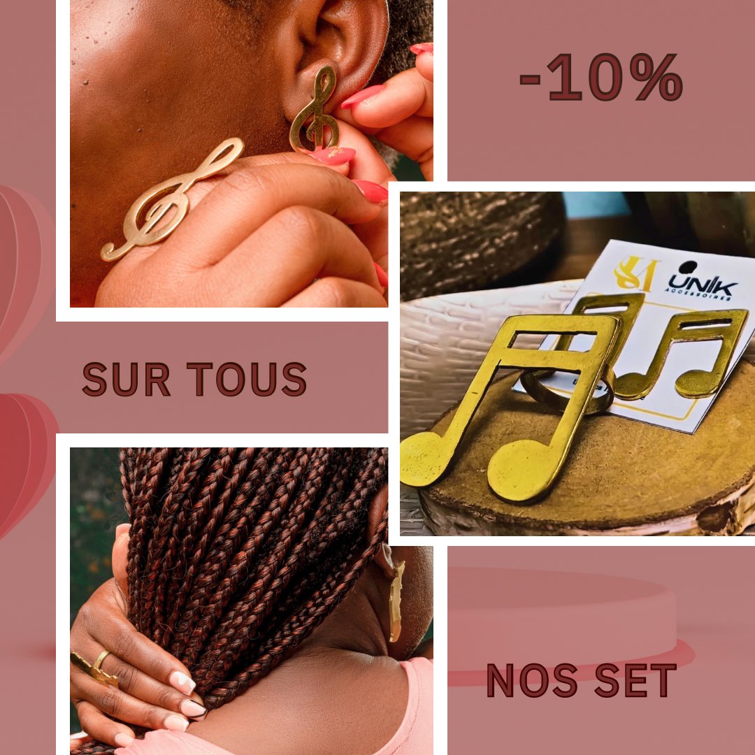 unikacs's tweet photo. Mois qui sera doux quand tu vois tu sais! 🎉💘
 
-10% sur nos ensembles (boucles d’oreilles et bagues) en bronze. 💃🏽
Pendant tout le mois de février les prix passent de 18.000F à 16.200F

 #TgTwittos merci de Rt svp🙏🏽
Mes clients se trouvent peut être dans votre timeline. https://t.co/qdl5VKLwR4