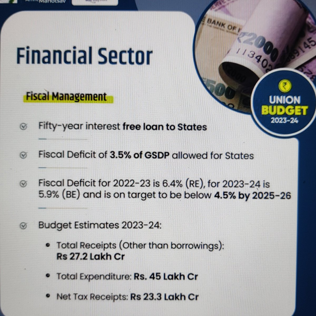 shib8220's tweet photo. The great interim budget by  Government of India.

Freebies takes the way of financial destruction but an investment in the infrastructure leads to the way of constructive financial development of our nation.India is in the hands of right leadership..!! 

#UnionInterimBudget https://t.co/3VeBxcgoLP