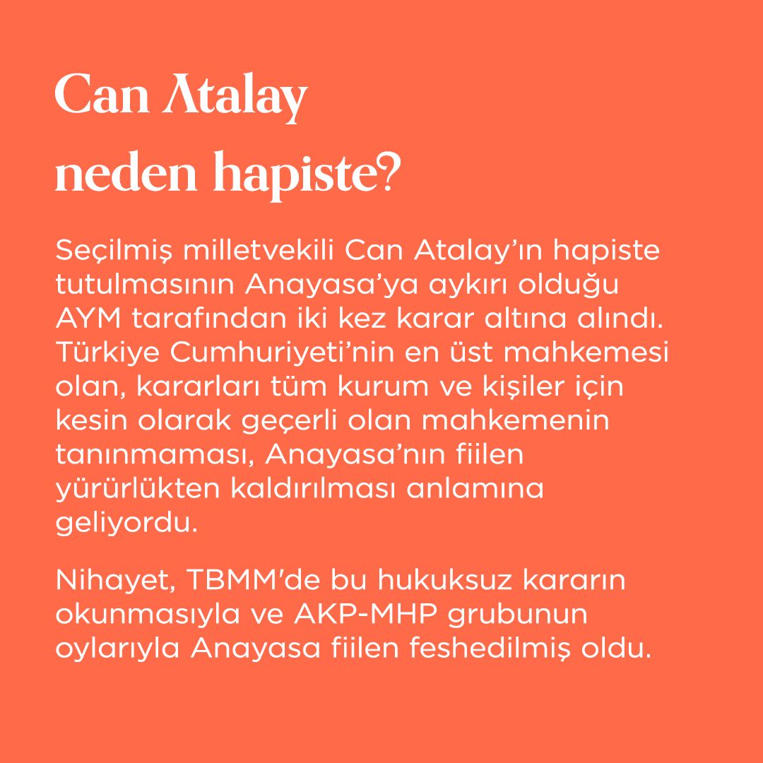 tipgenelmerkez's tweet photo. Seçilmiş Hatay Milletvekili Can Atalay: "Türkiye bu kuralsızlık ve hukuksuzluk deli gömleğine sığmayacak. Hep birlikte göreceğiz!"

#Konuşacağız