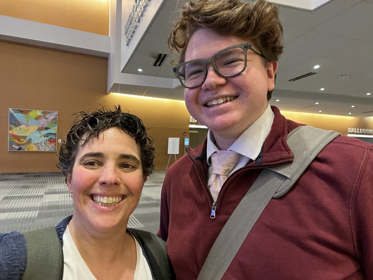 Attend OMEA✅. See a former student who is now beginning their professional career in Music Ed ✅.  These are the moments that make the hard things worth it. #bigblueonthemove