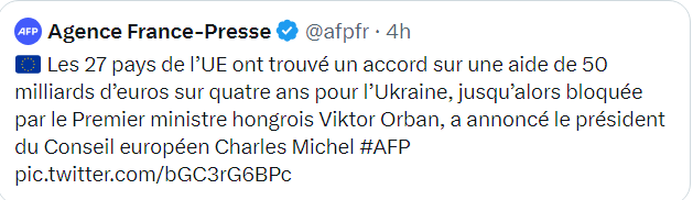 @AlexQuiec @ZelenskyyUa La macronie, c'est  ça : Le soutien aux étrangers, dans ce cas aux ukrainiens au détriment des français.

Les français ne le supportent plus.

Détruire l'agriculture française au profit de quelques oligarques milliardaires  est la marque de la macronie mondialiste #Honteàvous