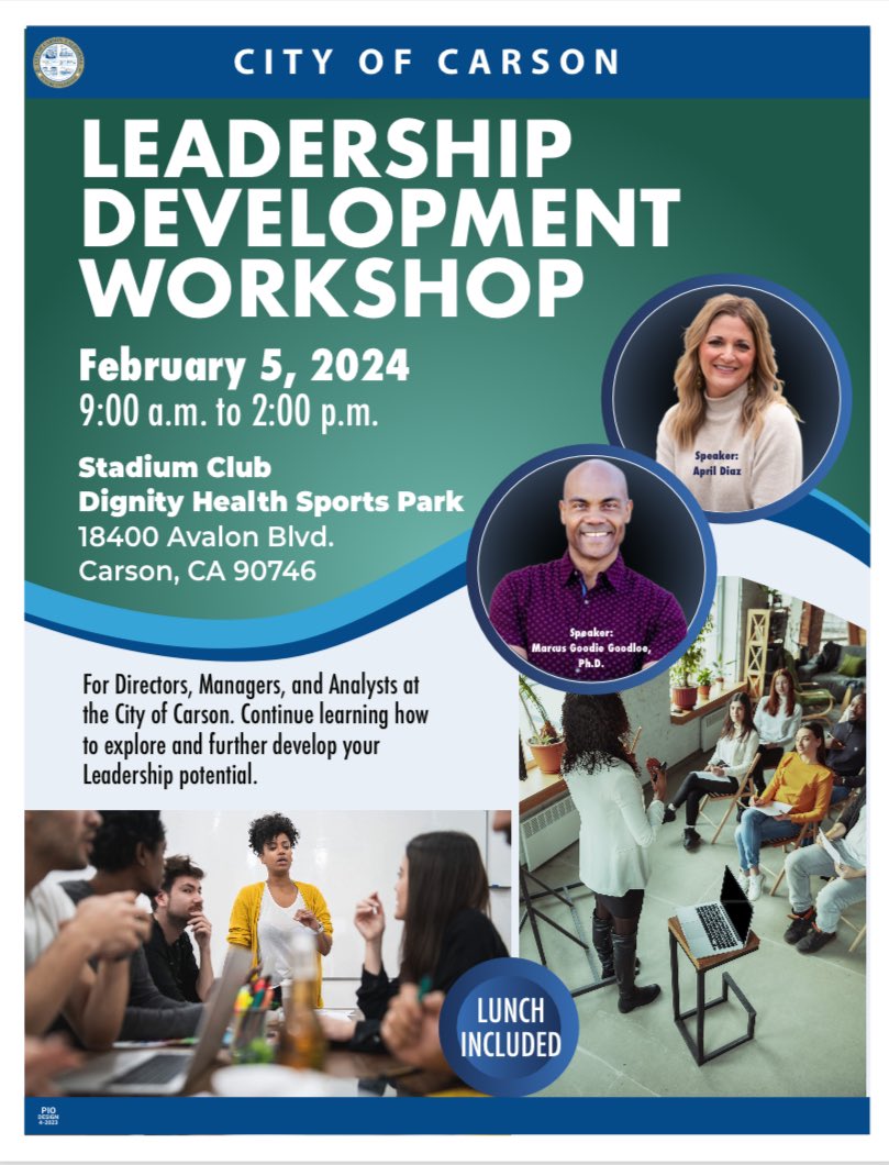 Leaning in, listening to, and leading for… a better future. Honored to continue our leadership development w/ an all-star group of leaders… from an award winning city: Carson. 2/5 can’t come soon enough! #AprilDiaz #leadershipdevelopment #ethics #culture #synergy #Habits