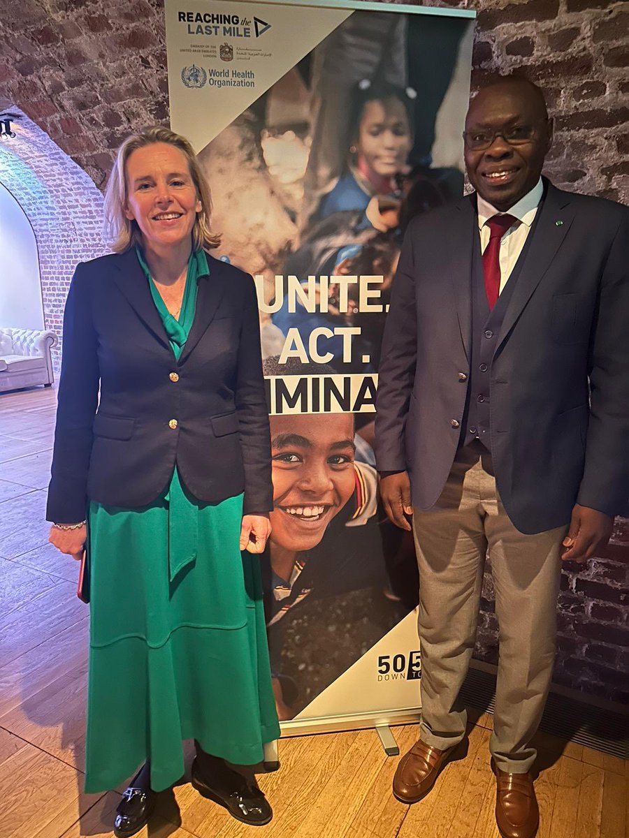 Our CEO @drwendyharrison with @SoceFallBirima at the @RLMglobalhealth @who @UAEEmbassyUK event celebrating #WorldNTDDay. Thank you to our hosts, and the inspiring speakers 🤝 🌍 👏 

#BeatNTDs