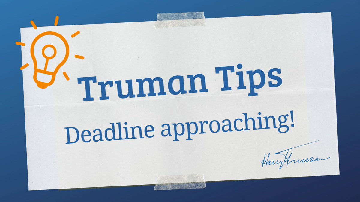 Less than one week until the 2024 Truman application deadline on February 6 - good luck and congratulations to all nominees! 🎉 All of you have done great things in public service and we cannot wait to read the applications for our #Truman24 class!
