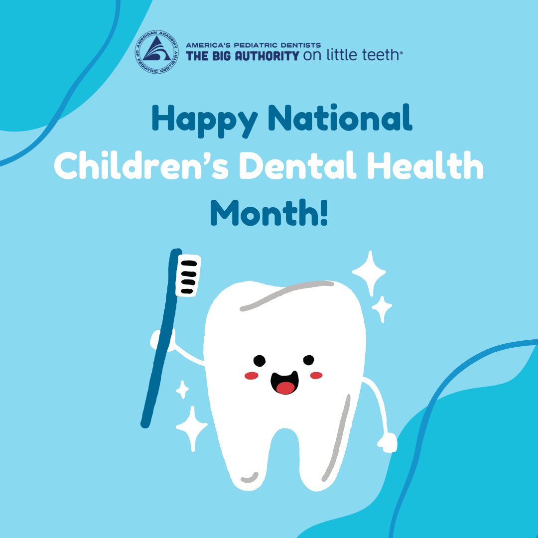 Happy National Children's Dental Health Month! Let's make good dental care a habit from the early stages - baby teeth are just as important as adult teeth! Stay tuned this month for helpful tips you can use all year round to keep those little teeth healthy and shining bright 🦷