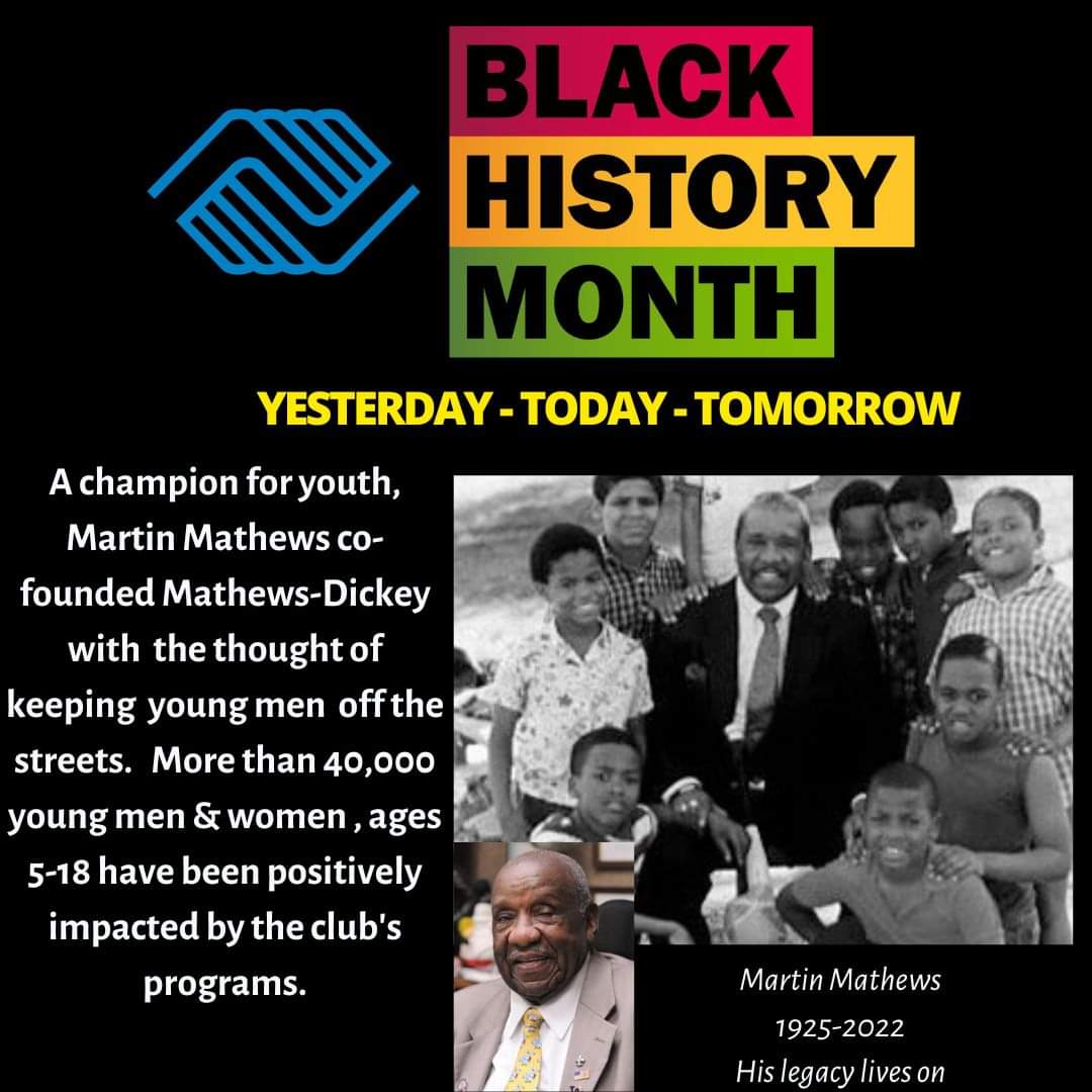 bgcstl's tweet photo. It is Black History Month!  On the 1st day of #BlackHistoryMonth we remember the contributions of the late BGC Mathews-Dickey Club Co-Founder Martin Mathews.  A champion for youth, his #legacy lives on through countless former Club members, families &amp; staff.  #STL #mathewsdickey https://t.co/PCFkAzK5yb