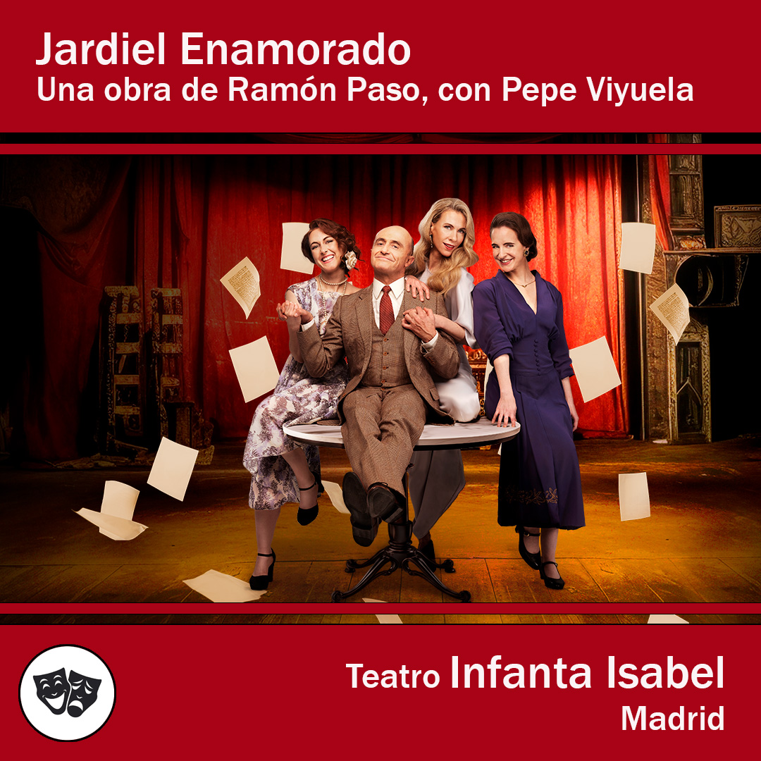 En abril llega la nueva obra de @ramonpaso  al @Teatro_Infanta: Jardiel Enamorado ❤️

Se trata de la biografía de #EnriqueJardielPoncela, bisabuelo del propio autor 😍
y protagonizada por el gran #PepeViyuela 
⭐⭐⭐⭐⭐

Tus entradas🎟👉madtickets.es/entradas/event…
#MADtickets