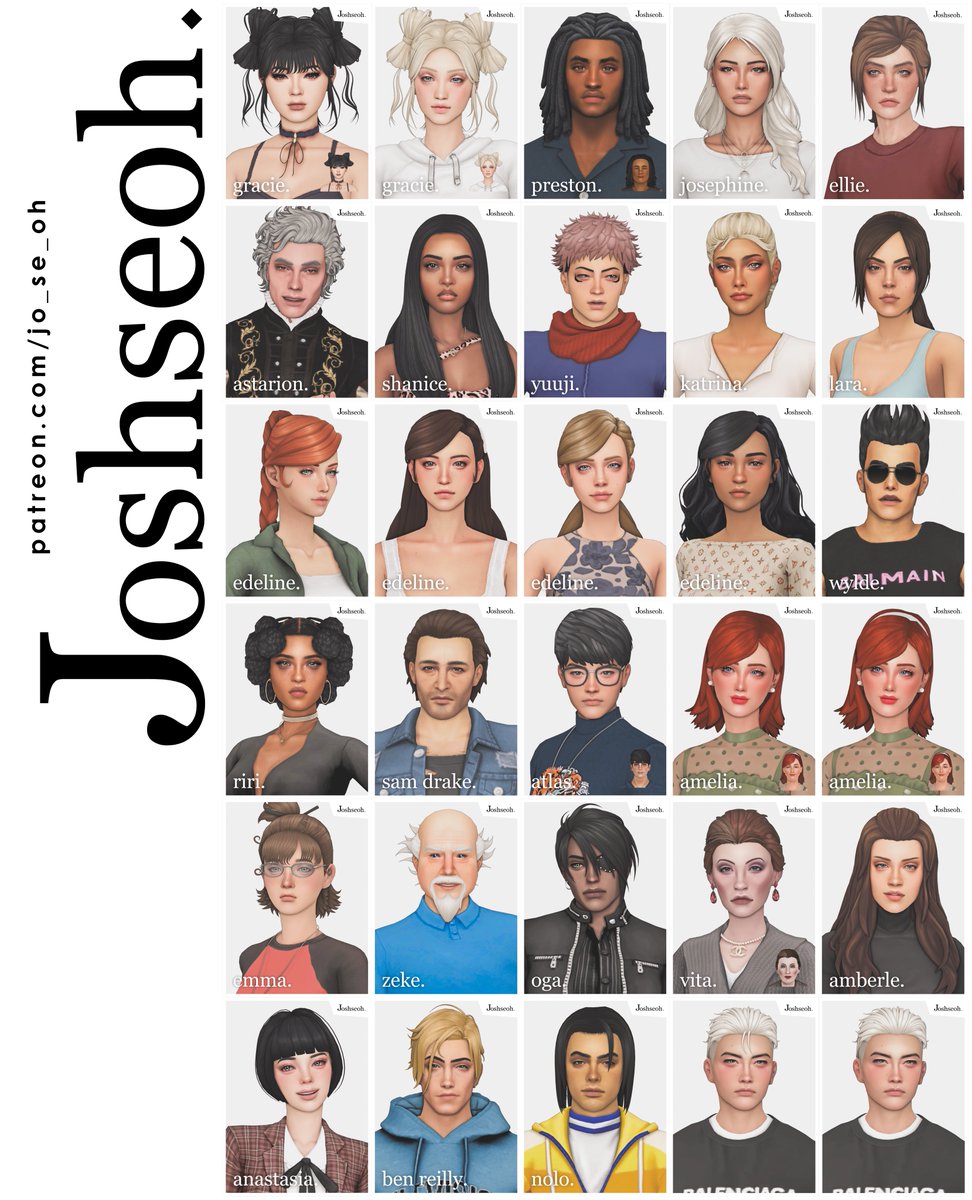 my January Hair CCs ✨

Grab them all from my patreon! #TheSims4