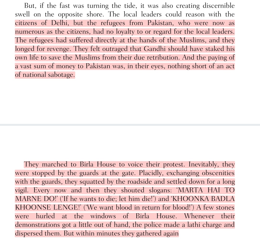It was not only Godse or Pahwa who desired to assassinate; a majority of the refugees who endured appalling bπutality and savagery during Partition experienced anger and anguish, believing that they had been betrayed. They viewed providing financial aid to Pak as an act of