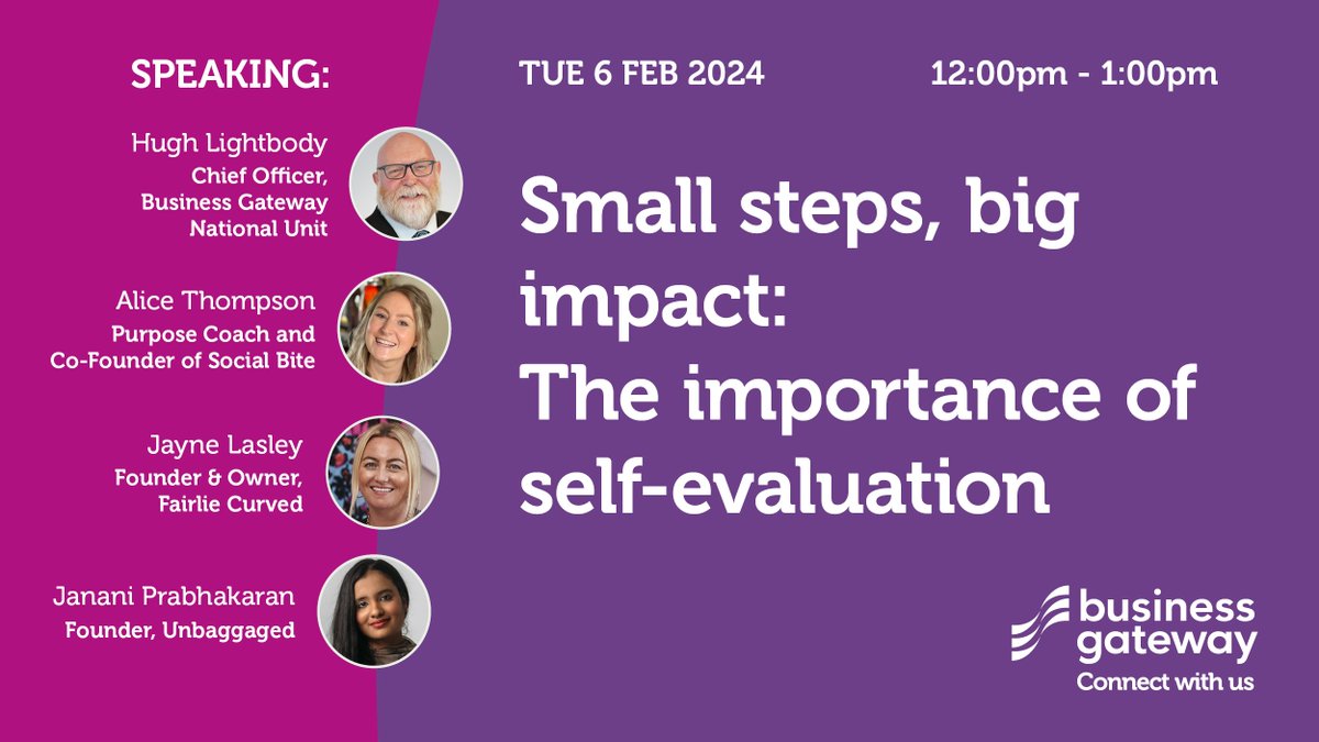 bgateway's tweet photo. We're excited to partner with @AliceThommo, Purpose Coach &amp; Co-Founder of @SocialBite_, @jaynelasley, Founder &amp; Owner of @FairlieCurved &amp; Janani Prabhakaran, Founder of @unbaggaged_, to explore the importance of self-evaluation for small businesses.

🔗 ➡️ https://t.co/VjlOqt97DL https://t.co/tqZfNAIKhh