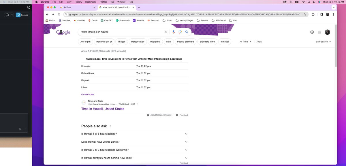 erinporter__'s tweet image. @Google helpful content orrrr???

typed &quot;what time is it in hawaii&quot; just now.
(refer to pic for time stamp)

featured snippets did not disappoint

#helpfulcontent #googlealgorithm #googlehelpfulcontent #googleseo #featuredsnippets #SearchEngineOptimization