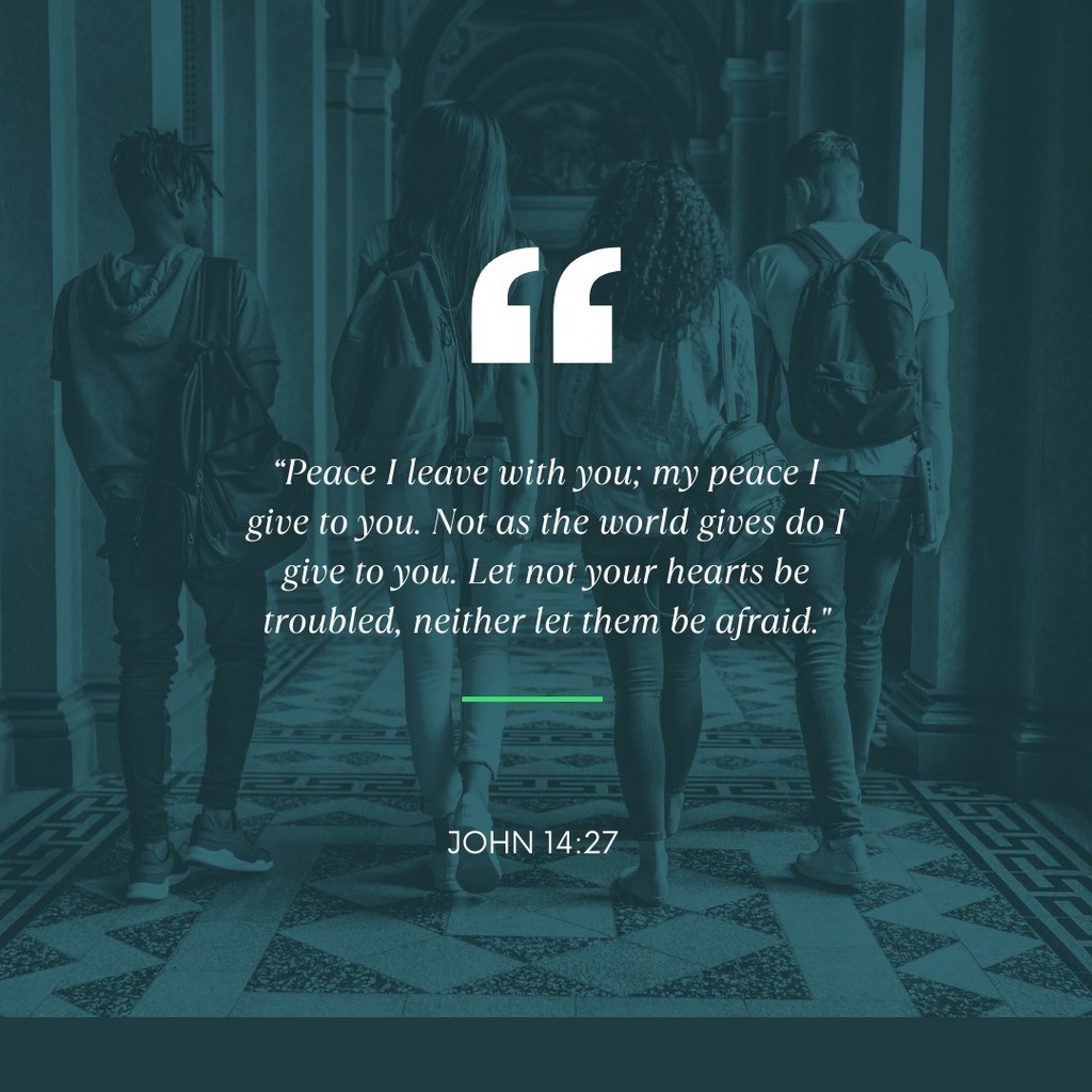 "Peace I leave with you; my peace I give to you. Not as the world gives do I give to you. Let not your hearts be troubled, neither let them be afraid." - John 14:27 Let your heart be encouraged with this today!