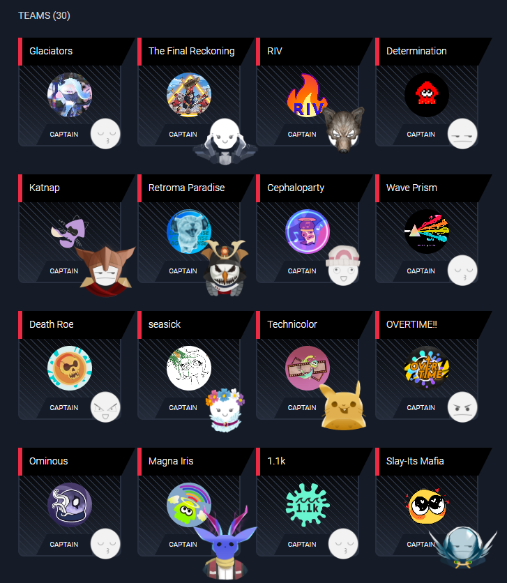 coqdorysme's tweet photo. @hollowermoon 30 confirmed teams, too! Lots of familiar teams and faces, we're really excited. 10 more pending right now, and we're hoping for more to trickle in over the next couple days! https://t.co/6jkl0f6G3D