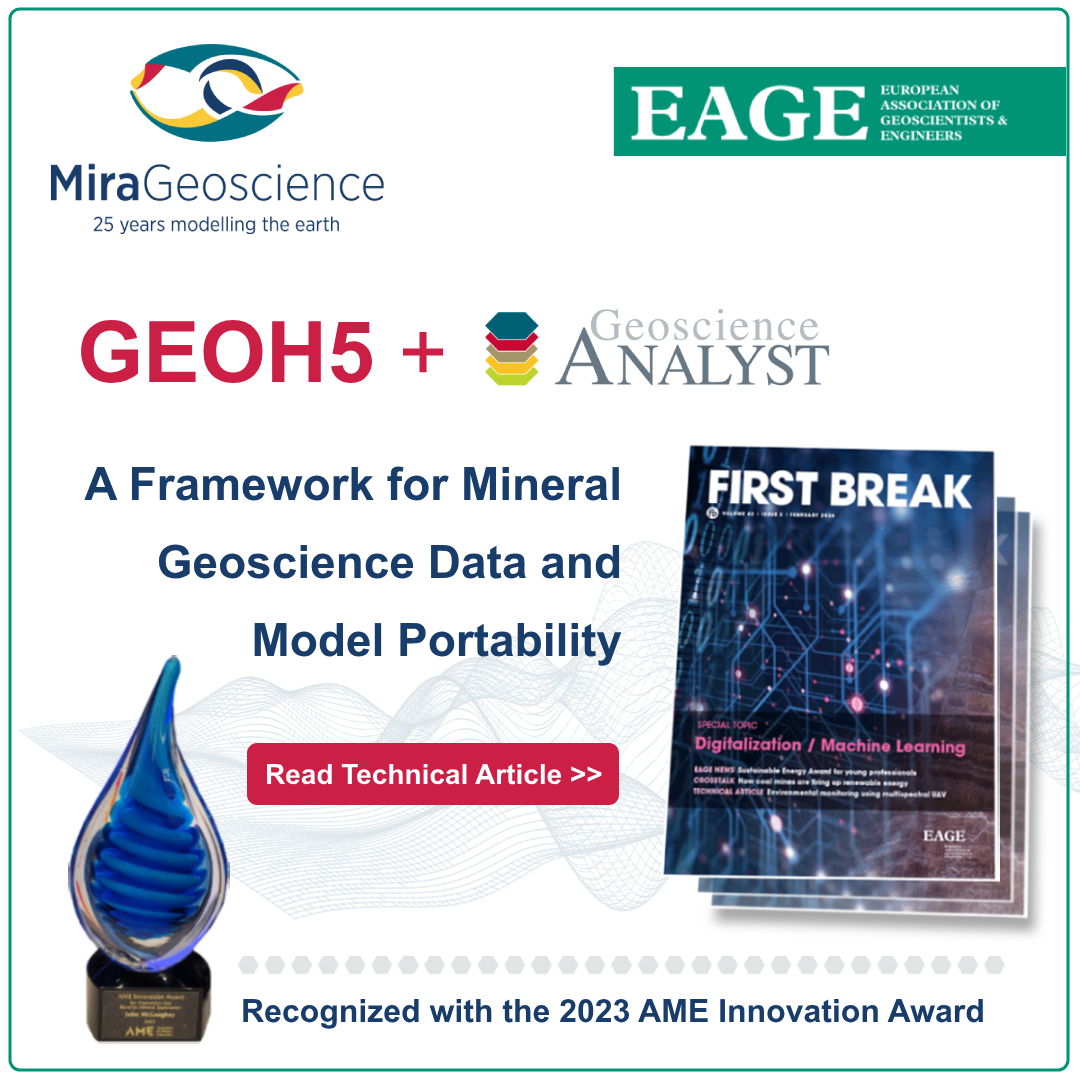 MiraGeoscience's tweet image. #GEOH5, the #open_source #data_structure, has been featured in the latest issue of #First_Break publication, published by @EAGE_Global.
👉Access the article in First Break (payment required): t.ly/4Lxou
👉Learn more about GEOH5 on our website: t.ly/aGPtj