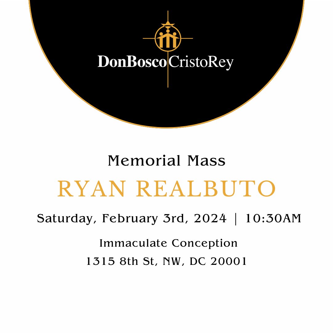 The <a href="/CapCorpsEast/">Cap Corps</a> has invited the DBCR community to join in honoring the life of Ryan Realbuto at a Memorial Mass. 

Livestream: ow.ly/gaQS50QwSU9 

We continue to pray for Ryan and his family, and express our gratitude for the outpouring of support for the DBCR community.