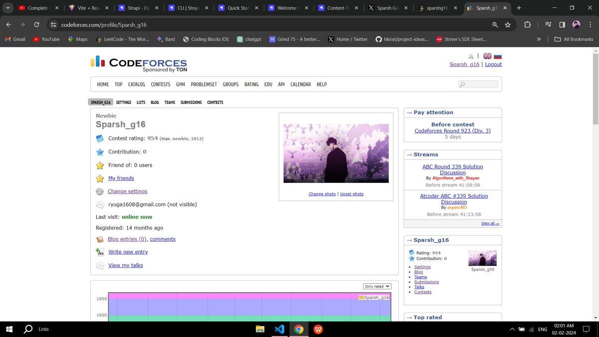 RyugaG16's tweet image. Day-14 of #30daycodingChallenge
Web Topics -  
Learned TypeScript 
Started making frontend of Ecommerce website using React
DSA topics- 
Solved 6 CF questions( 800 rating)
solved 2 Leetcode questions including POTD     #CodingJourney #coding