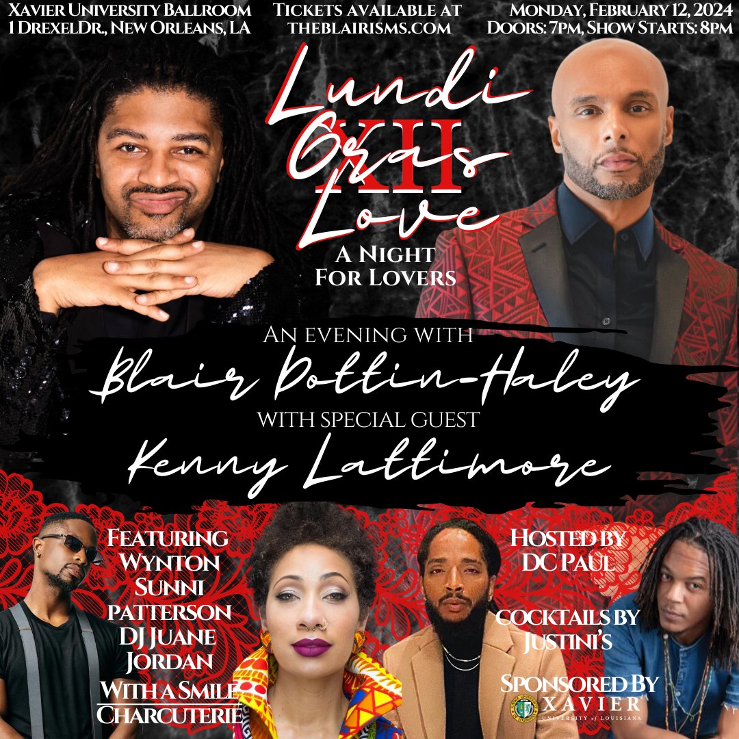 A reminder to join me Monday, February 12 where I'll be the Special Guest for Lundi Gras Love XII: A Night For Lovers at the Xavier University of Louisiana Ballroom - get tickets at the #linkinbio #kennylattimore