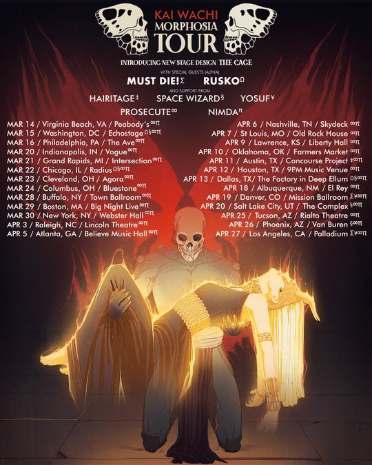 KaiWachiMusic's tweet photo. FULL SUPPORT LINEUP IS HERE ⛓️

WHOS READY TO PARTY 🫵🏽😈 https://t.co/S6mosgMDyf