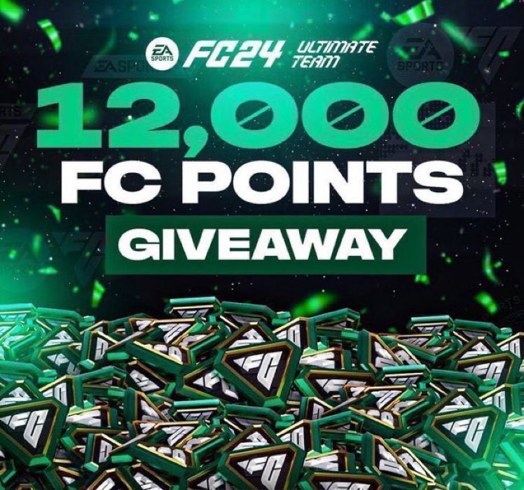 TOTY 12,000 EA POINTS GIVEAWAY!

How to enter:
- RT 
- Follow me
- Turn Notifications On!
- Comment Done

Winner Soon!

GOODLUCK😉

#EAFC24 #EAFC <a href="/EASPORTSFC/">EA SPORTS FC</a>