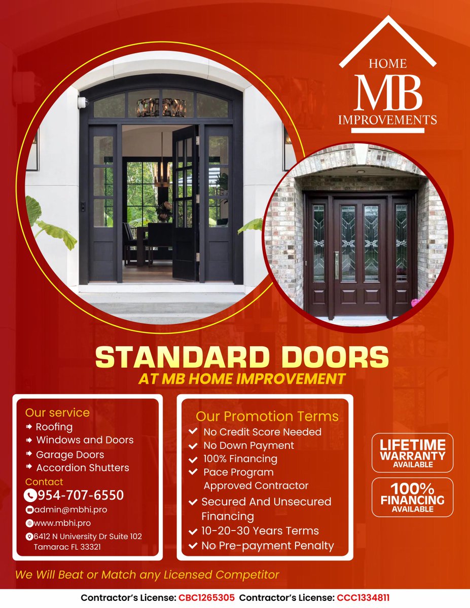 Step into Elegance and Security! 🚪✨

Explore our exquisite door collection in our latest flyer. Transform your entryway with style and strength! 🏡🔐

#doorsofdistinction #HomeUpgrade #LimitedTimeOffer #thursday #weekendvibes #SocialSecurity #havard