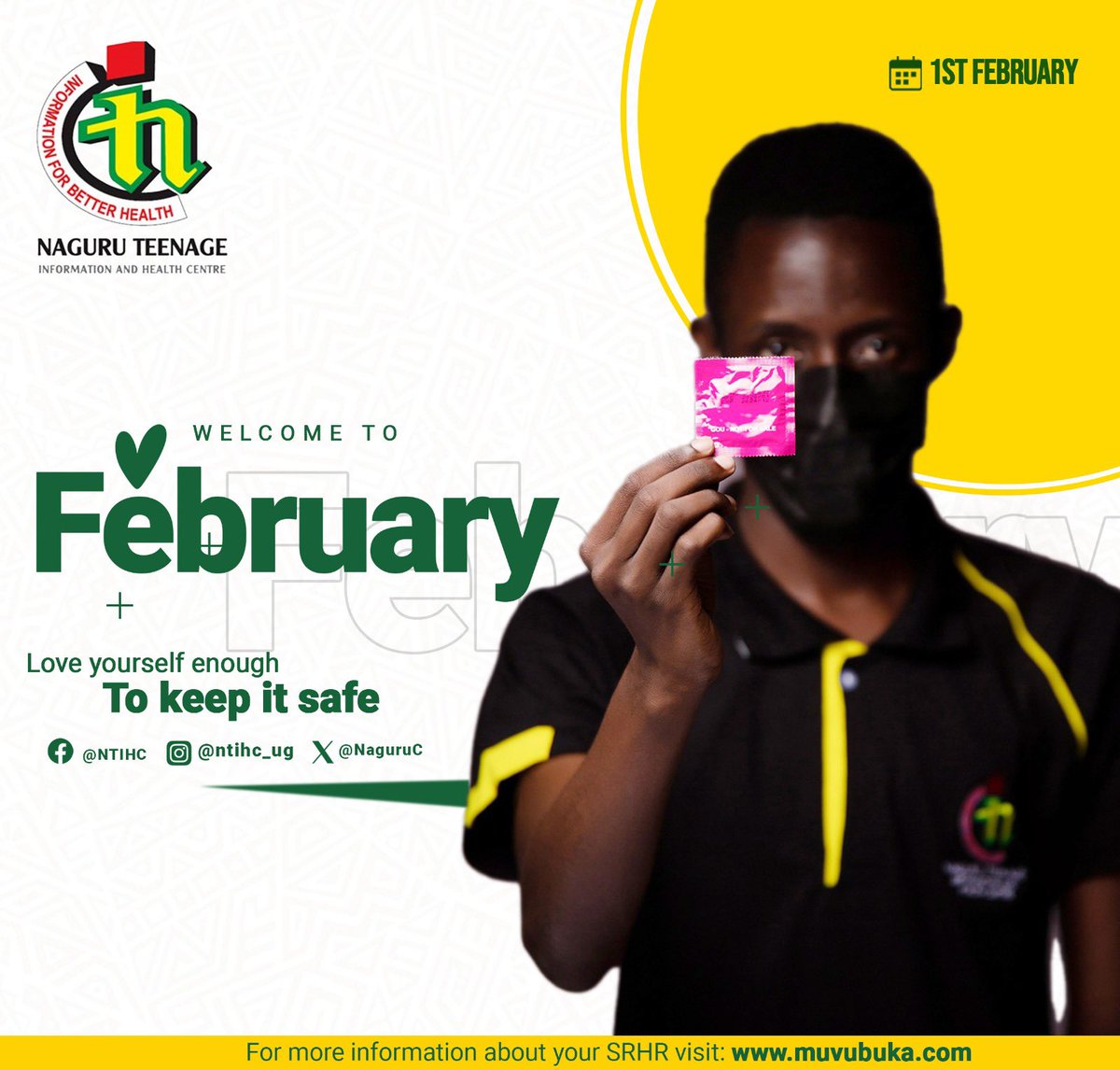 Much as it is s the month of Love, …..let us also make it a month of SAFETY! Too.

Happy #NewMonth to you!
#MuvubukaUpdates | #NTIHCUpdates