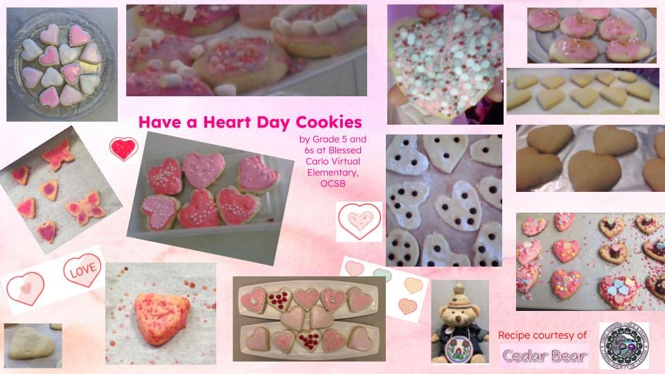 Have A Heart Day Cookie Baking Grade 5/6s @CarloOCSB baked and decorated Have a Heart Day Cookies in support of fair funding for First Nations students who attend schools on reserves. Recipe courtesy of Cedar Bear 🐻 @CaringSociety @SpiritBear #HaveAHeartDay #JourneeAyezUnCoeur