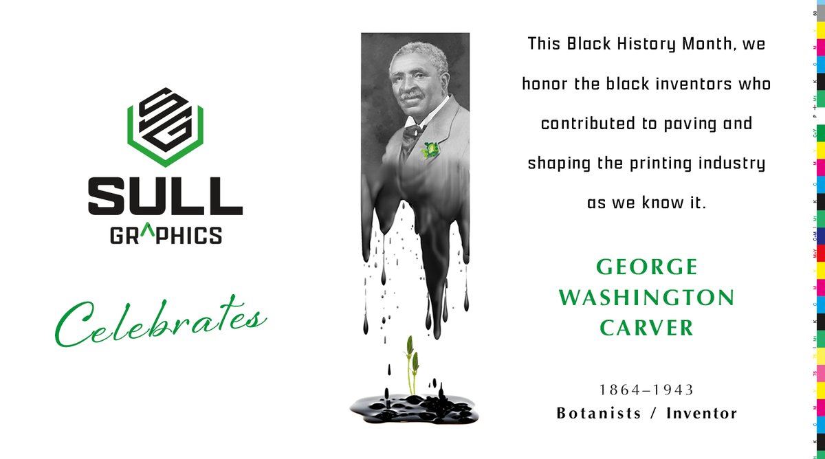 SULLGRAPHICS's tweet image. George Washington Carver invented printer’s ink as one of 325 uses to make legumes profitable. This includes cowpeas, sweet potatoes, soybeans and most of all, peanuts.

Carver is now know as one of the most prominent botanists and inventors of his time.