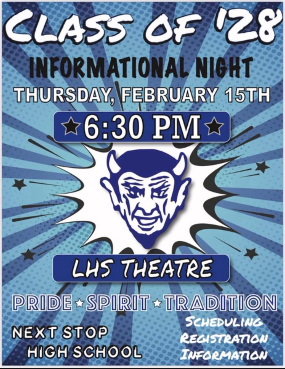 8th grade students who will attend Lebanon High School starting in the fall will want to attend the LHS 8th Grade Information Night on February 15th at 6:30pm in the LHS Theater.

Find out about scheduling, registration, and more. edl.io/n1878263