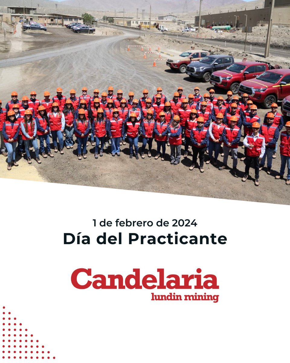 CCMCandelaria's tweet photo. 👩🎓👨🎓 ¡Saludamos a nuestros 61 practicantes en el #DíadelPracticante en el #DistritoCandelaria!
🌟 Cada año estamos felices de recibir nuevos talentos. Desde ingeniería hasta periodismo, quienes aportan en operaciones, mantención y administración.
#MineraCandelaria https://t.co/11NzaveFUi