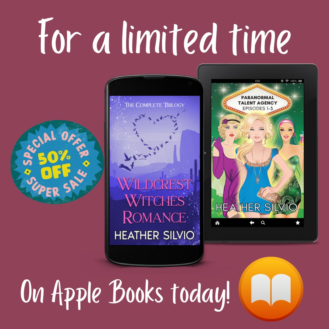 *Apple Books Readers*

Check out my books selected for Apple's Swoony Romance promo this month. Starting today & for the next two weeks ONLY, they will be 50% off! Grab your copies today!

books.apple.com/us/book/wildcr…

books.apple.com/us/book/parano…

#50percentoff #applebooks #paranormal