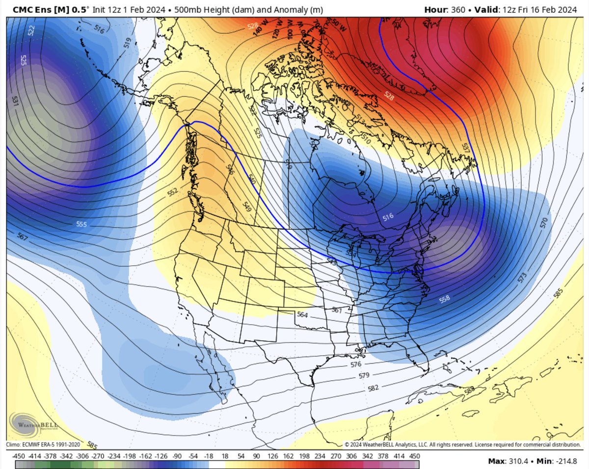 Two weeks from now we might be looking at some very exciting model runs if your a snow lover across the Mid-Atlantic. Looks like the per usual 'backloaded' El Nino winter theme will continue ❄️❄️ #MdWx