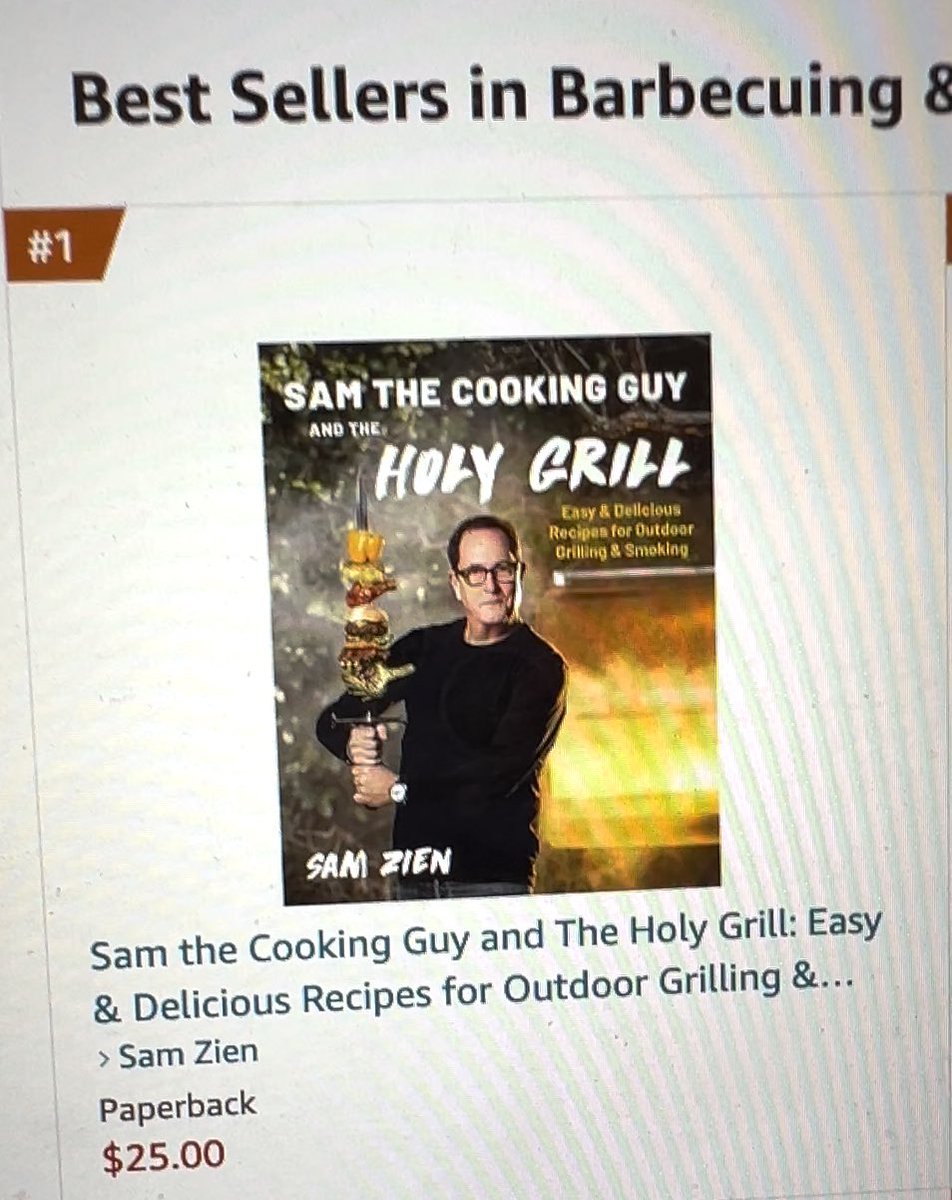 Amazon changes like the stock market, but this really made me smile last night. And all preorders can go to the link & register for exclusive video recipes (not in the book), and a chance to win a set of my knives worth $840! thecookingguy.com/library/sam-th…