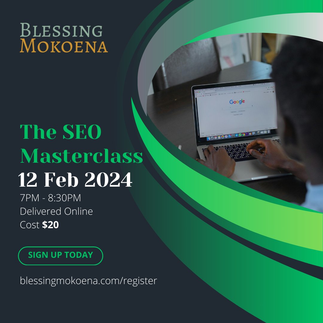 iamBlessingM's tweet photo. I'd be lying if I said I wasn't incredibly nervous but 2024 let's Do this!

Sign up to The SEO Masterclass and let the crazy world of SEO be demystifyied by an Industry Leading Award Winning Top Digital Marketing Voice

Sign up Here 👉🏾 https://t.co/PaSKP1Ieq6 https://t.co/636P7GhLiv