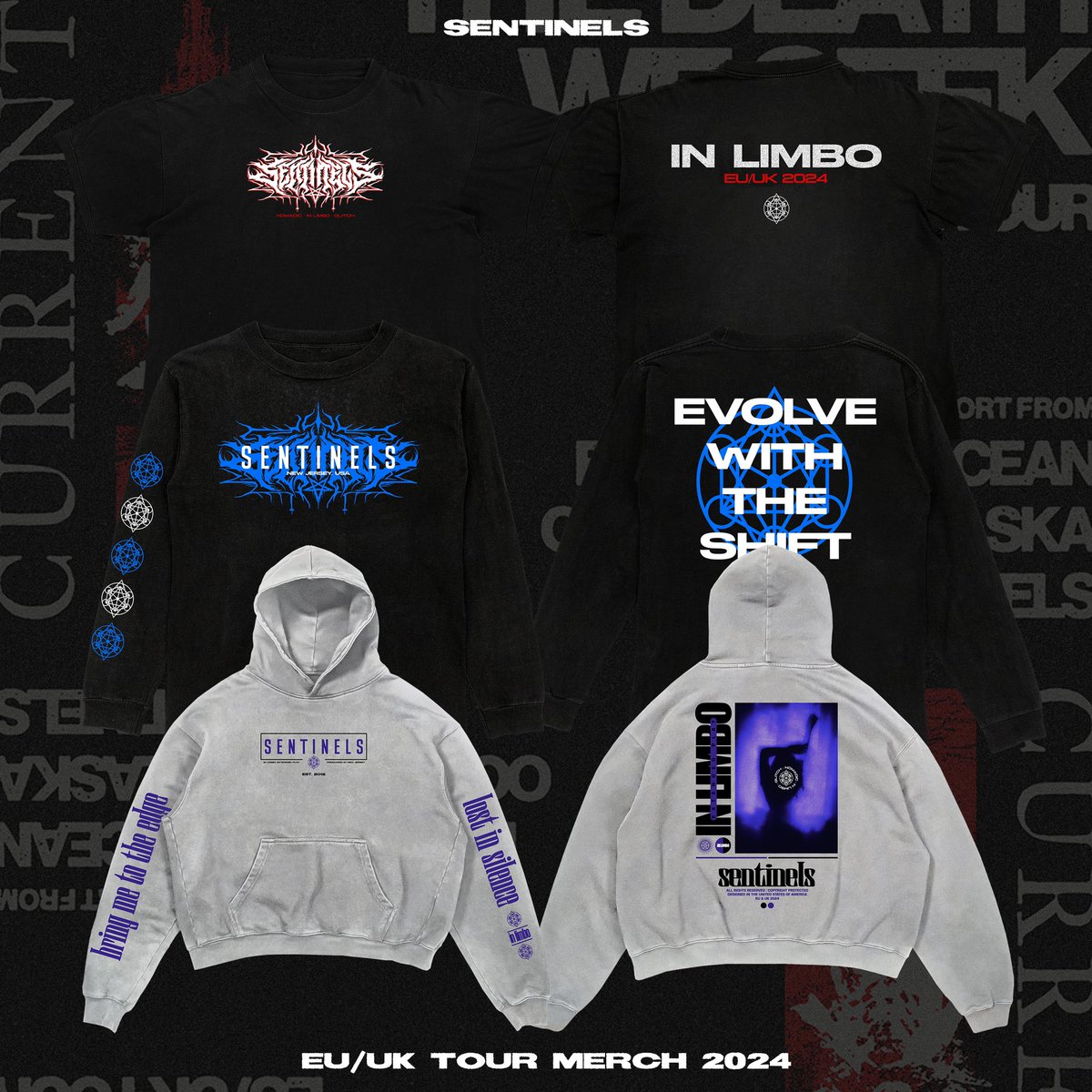 approved merch designs for <a href="/SentinelsNJ/">Sentinels</a> eu/uk tour

very happy with how these came out 

tap in ➡️📱