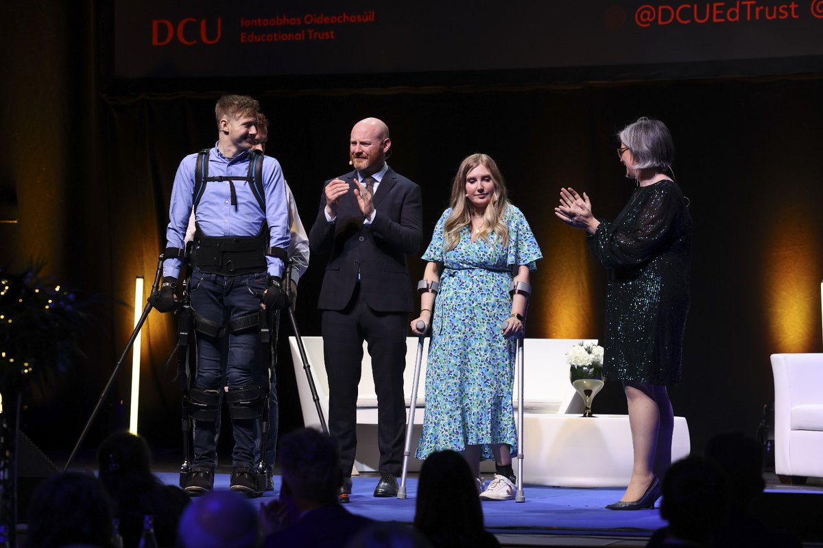 The DCU Exoskeleton Programme is making a real impact thanks to our philanthropic supporters. <a href="/JackKavanaghIRL/">Jack Kavanagh</a> demonstrates the exoskeleton suit in action, while Chloe shares the impact of the suit on her rehabilitation. #LCD2024