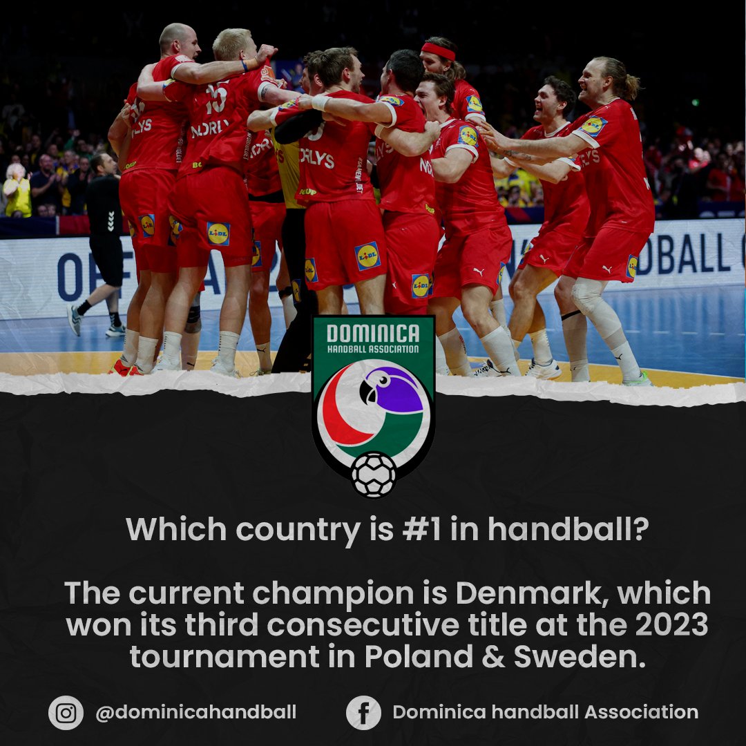 DcaHandball's tweet photo. Denmark proudly claims its spot as the number one country! 🇩🇰🤾‍♂️ Renowned for precision plays, unmatched teamwork, and a passion for the game, Denmark stands as the epitome of handball excellence. 🏆🌟 #HandballExcellence #DenmarkPride #SportsChampions" https://t.co/bwH8d07MqF