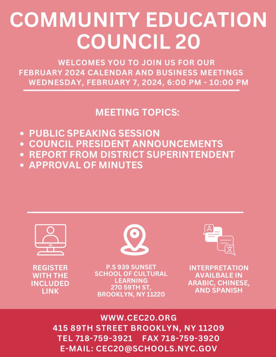 Community Education Council 20 tweet media