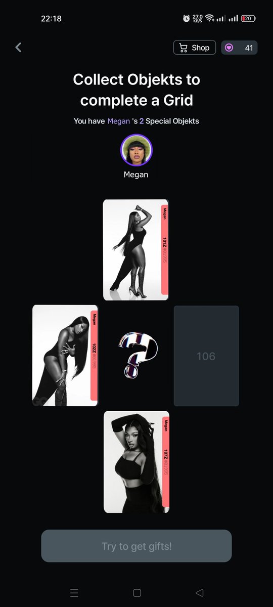 ClikeyRena_'s tweet image. Anyone who has Megan a106 and wants to trade?? 🥺🥺 Pls help me finish my grid I beg 😭

#Megan #MeganTheeStallion #메간 #메간디스탤리언 #Megantrade #Objekttrade #WTS #WTT #cosmo #triples #ARTMS #modhaus