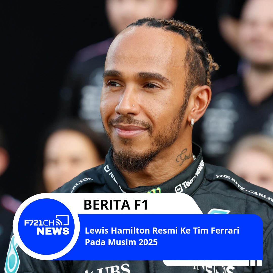 f721_ch's tweet photo. Berita F1: LEWIS HAMILTON RESMI KE TIM FERRARI PADA MUSIM 2025
Selengkapnya baca disini:
https://t.co/enkXDPBpFs

#f721ch_news #LewisHamilton #Ferrari #Formula1 https://t.co/ZaYIdgubee