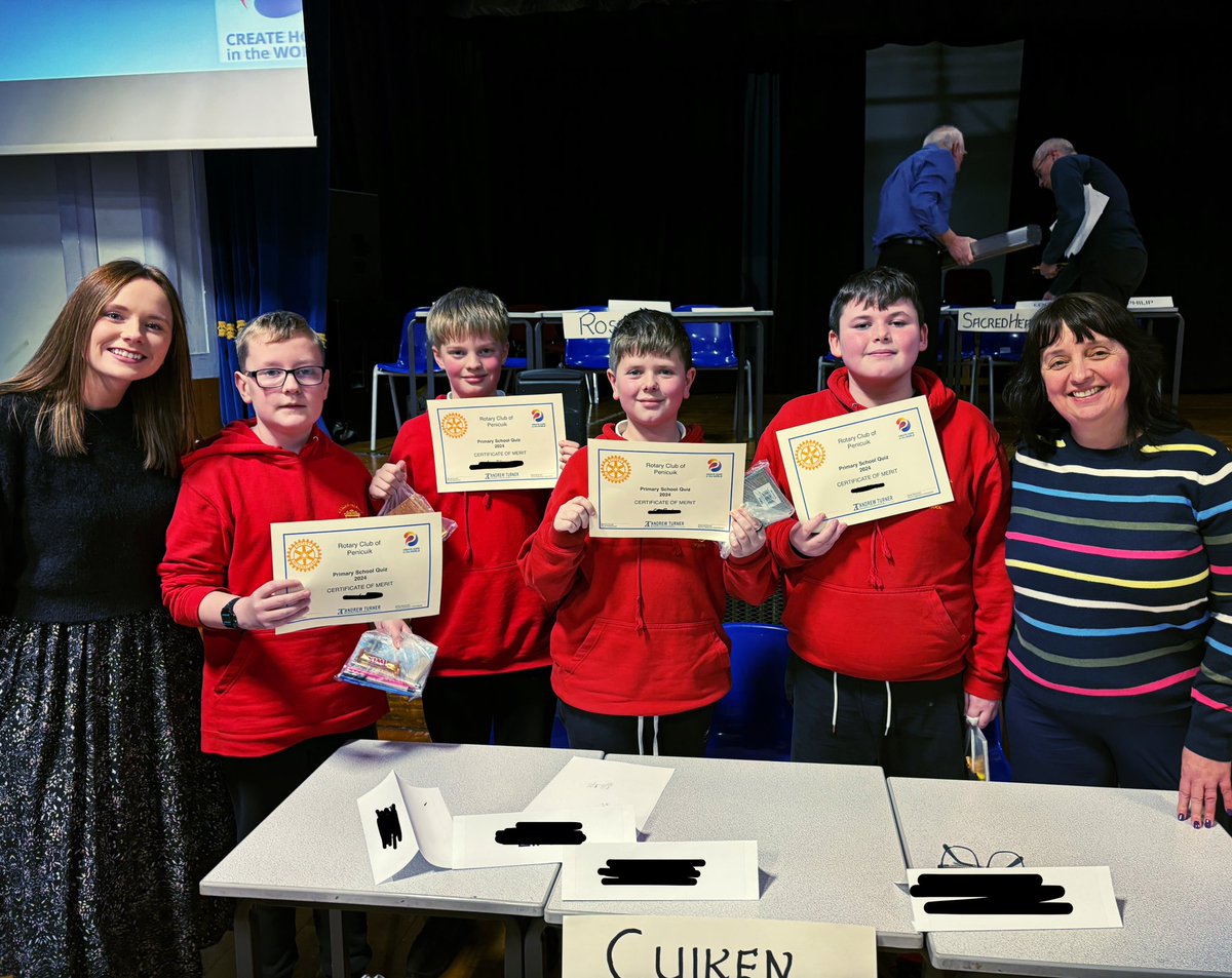 What a fantastic effort from our Cuiken quiz team! They did us proud tonight at the Rotary Club School Quiz. 🌟 A big well done to all the other schools involved, too! #aimhigh