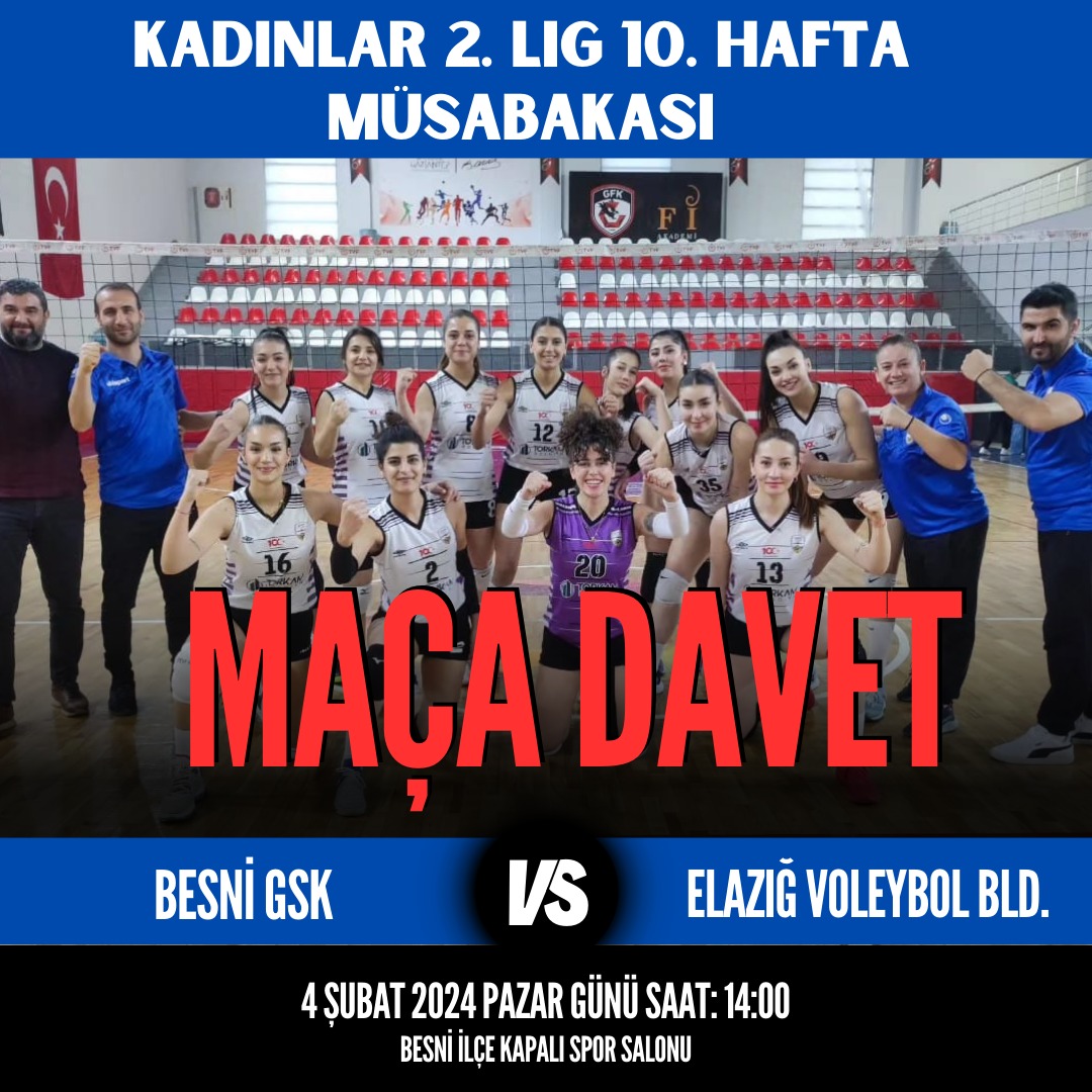 Besni_GSK's tweet photo. Ligin son haftasında sahamızda oynayacağımız Elazığ Belediyespor maçında tüm taraftarlarımızı , takımımıza destek olmaya bekliyoruz. https://t.co/vMoNR0Dtwk