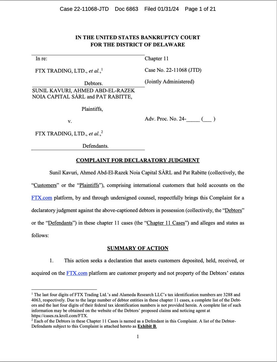 Sunil (FTX Creditor Champion) tweet media