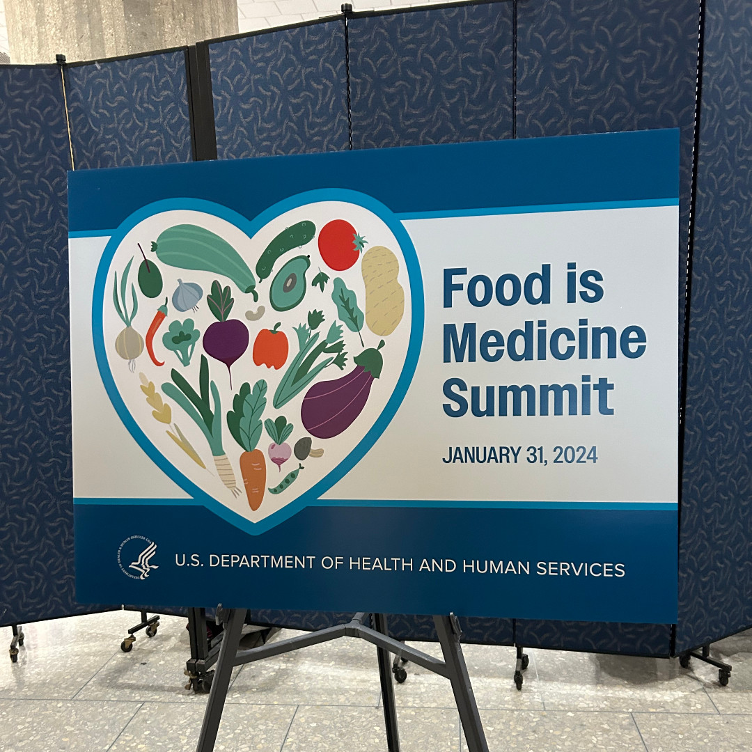 Yesterday our #ProduceRx Manager Luisa,attended the Inaugural @HHSGov #FoodIsMedicineSummit! We're thrilled to see food access and nutrition being uplifted at the federal level, and loved meeting with stakeholders across sectors to kick start the convo about expanding access!