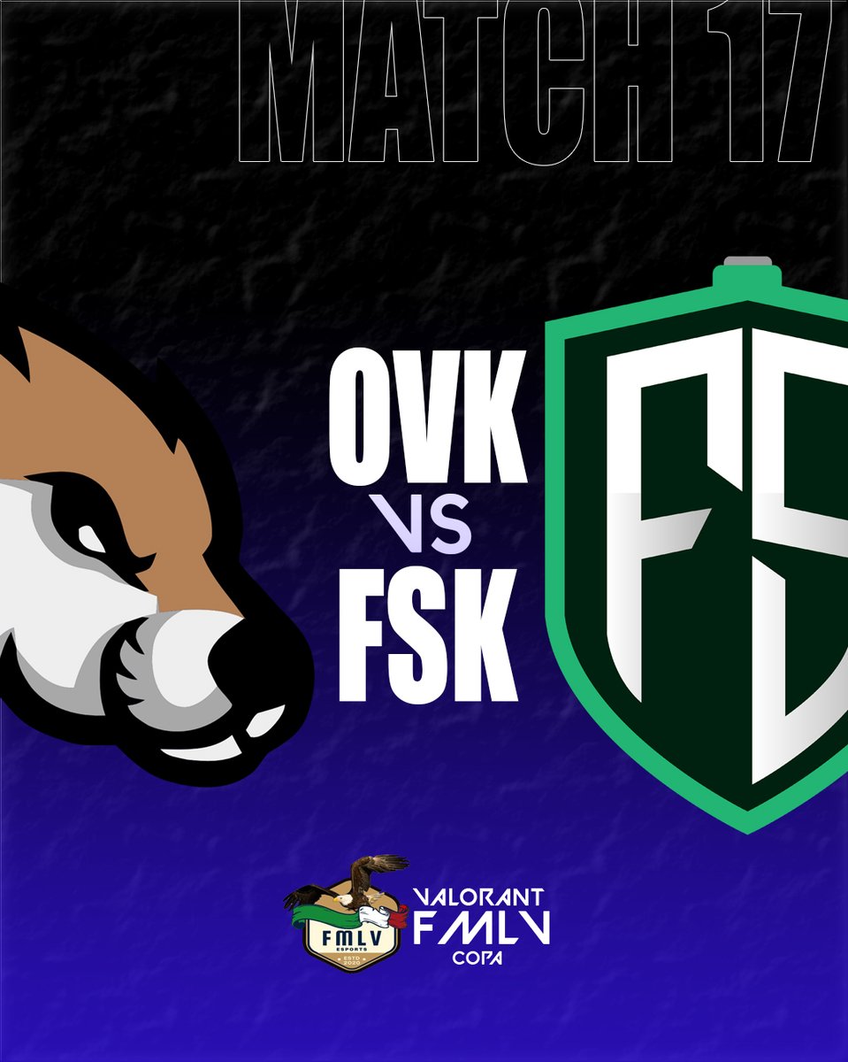 Match del dia de hoy 🏆

@OverKill_GC 🆚 <a href="/FiveStack_5/">🔋 Five Stack 🔋</a> 

Transmision en vivo 🟣
Horario: 7:00 PM CDMX ⏱️
twitch.tv/fmlvesports

🎙️ @Kiresito1 

#VALORANT #TWITCH #FMLVCUP3
