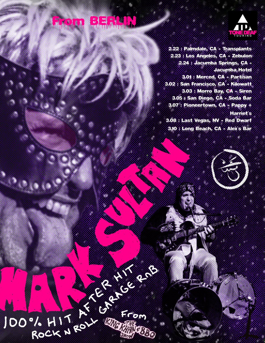 marksultan's tweet image. US TOUR starts soon! 
Tix: tonedeaftouring.com/bbq